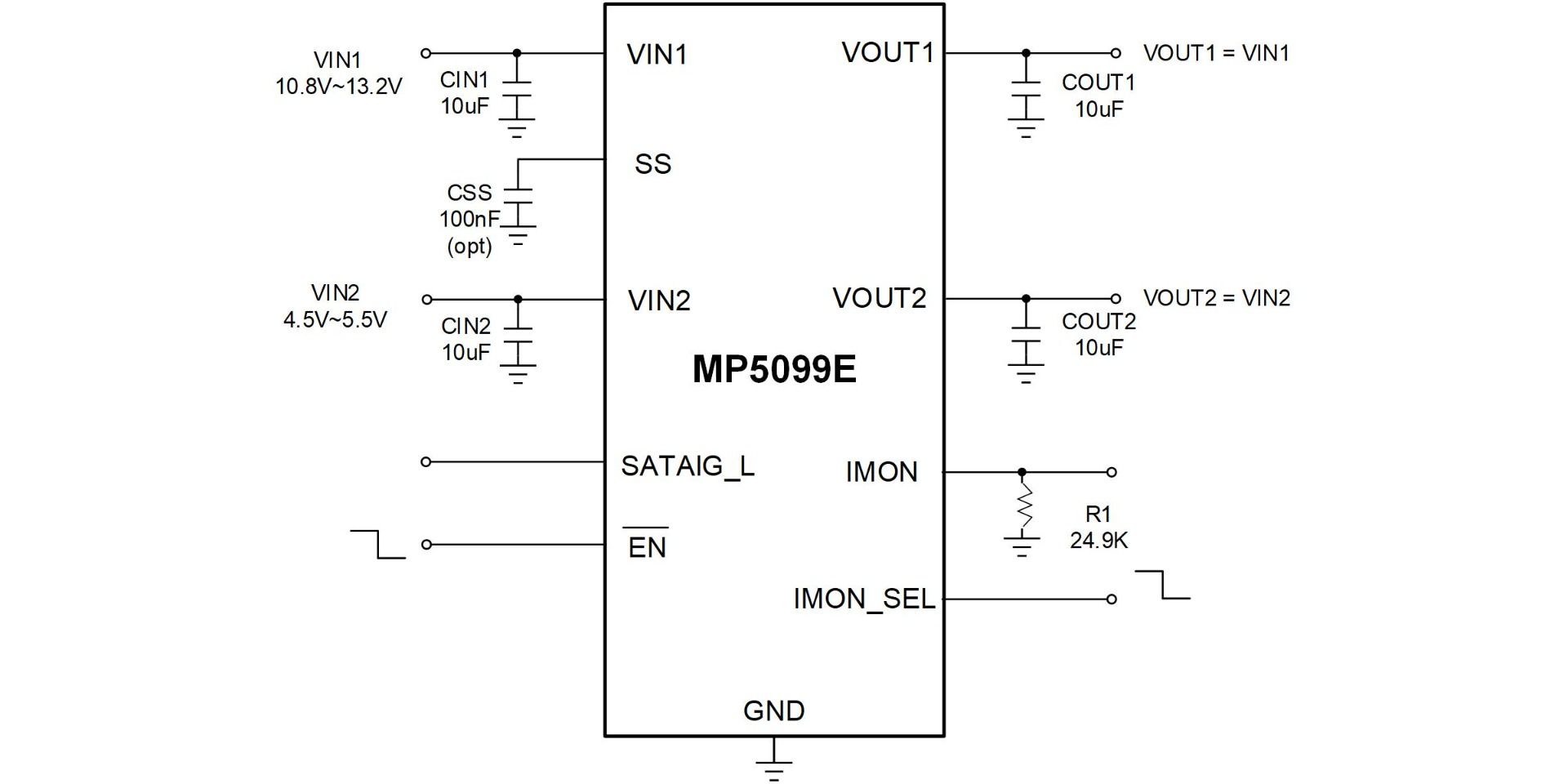 MP5016 | 2.7 - 15V, 0.7 - 5A, Current Limit Switch with Over-Voltage ...