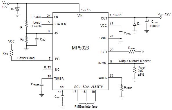 Typical Application Circuit of the MP5023