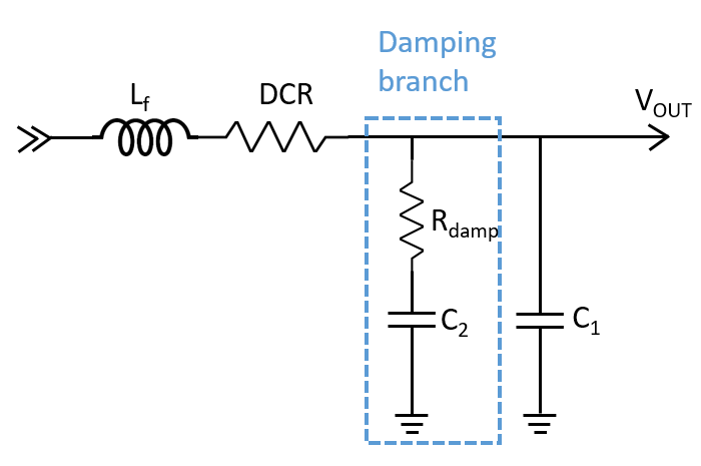 Figure 5: Second-Stage LC Filter with Parallel Damping Branch